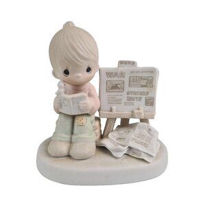 Precious Moments E-4723 Peace Amid The Storm Village Figurine Vintage